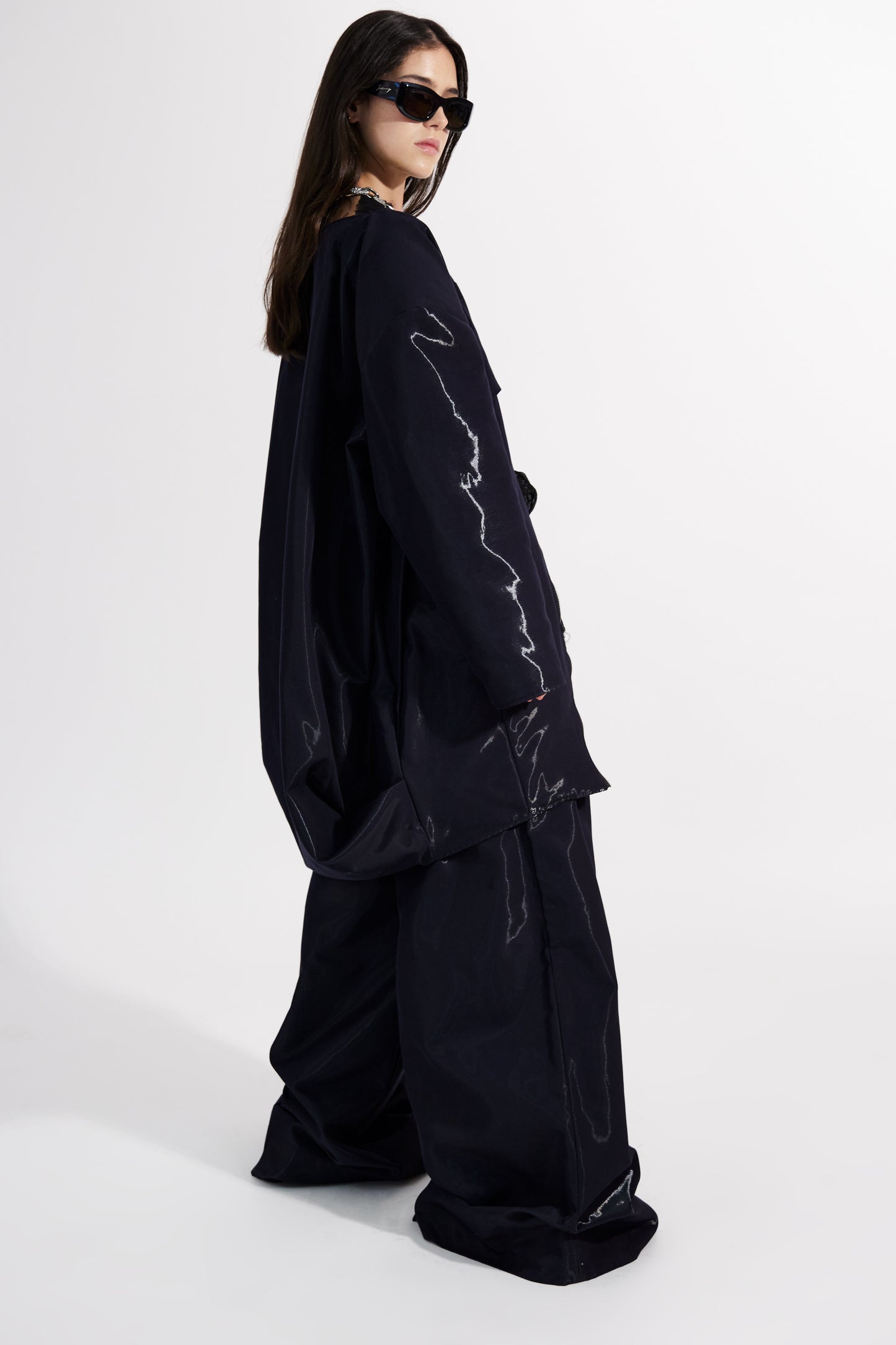 BOAT NECKLINE OVERSIZED JACKET